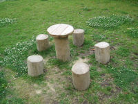 Toddler stools with table 